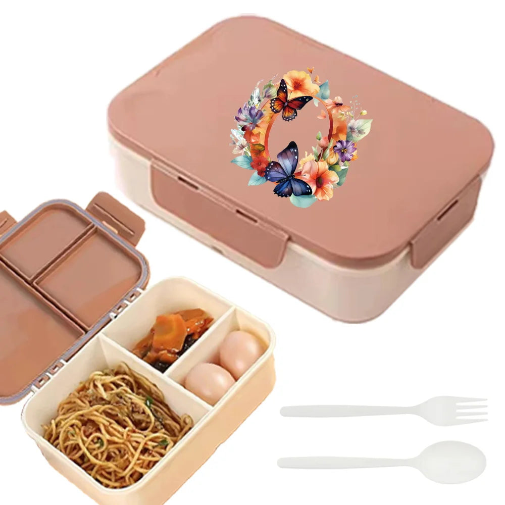 Flip Lid Compartment Lunch Box Food Organizer Case