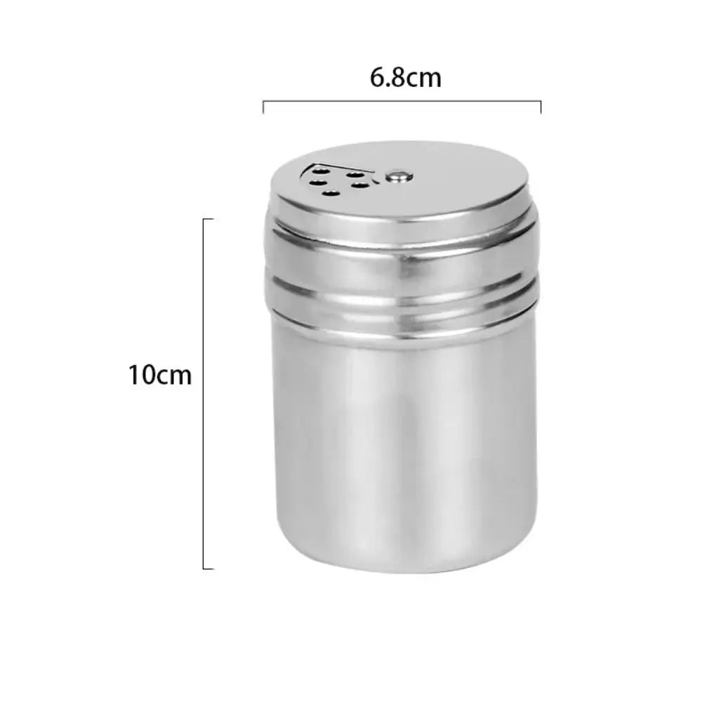 Stainless Steel Salt Sugar Bottle Rotating Cover Seasoning