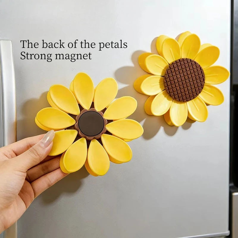 Sunflower Magnetic Sealing Clip Fridge Magnet 3d Petal