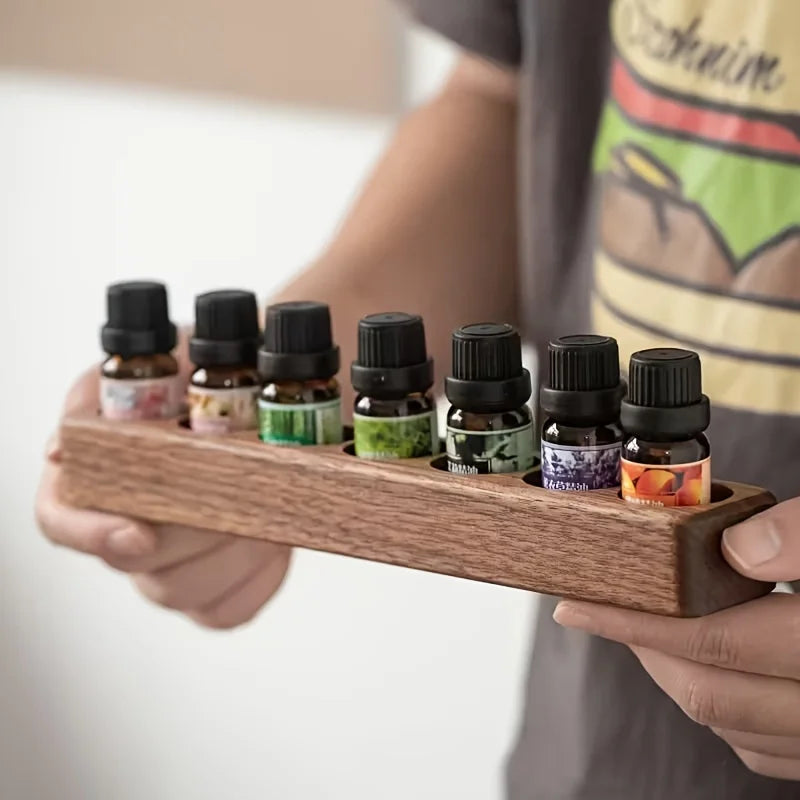 1pc Heavy-Duty Or 12-Slot Natural Wood Multi-Purpose Countertop