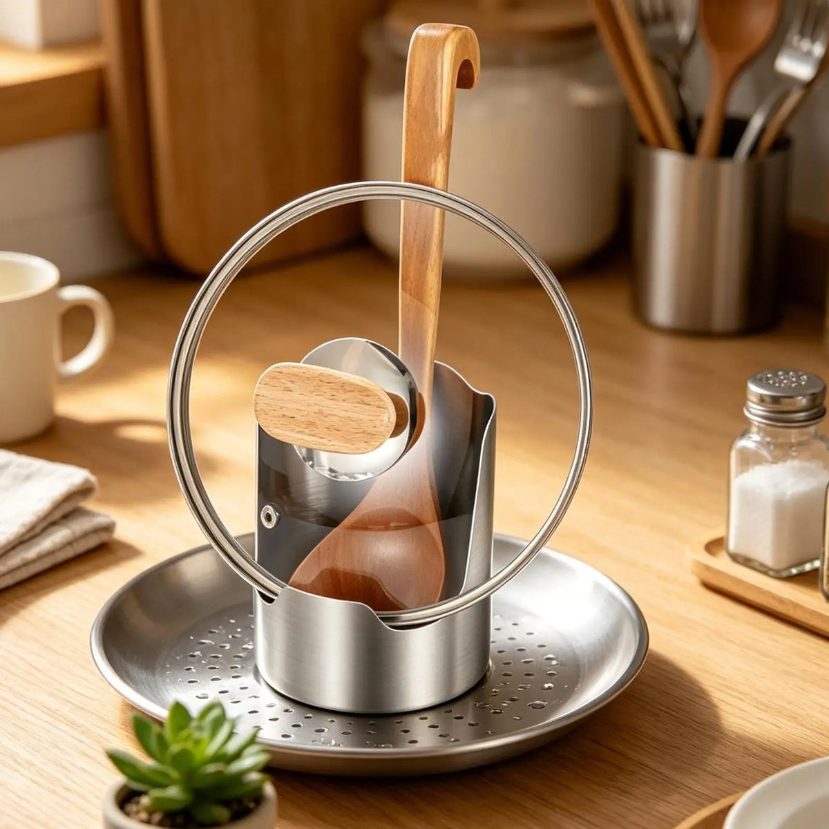 Stainless Steel Spoon Rest Heavy Duty Pot Lid