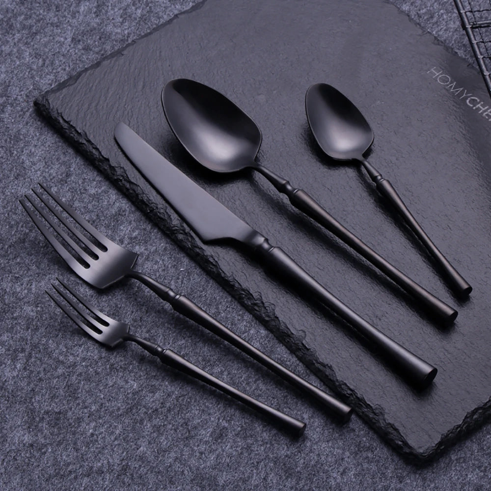 Pieces Knife Fork Spoon Gold Cutlery Complete Stainless