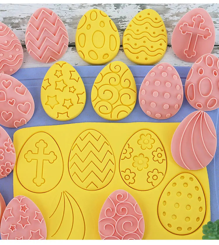 10pcs/Set Easter Cookie Cutters 3d Rabbit Egg Cartoon