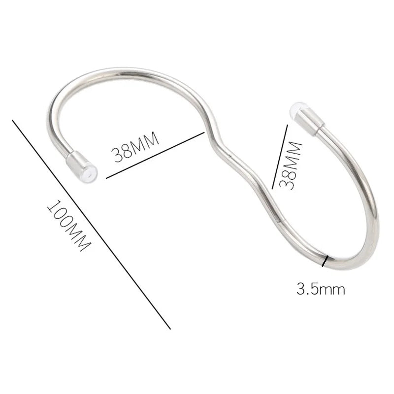 Shape Hooks Closet Hanging Twist Design Metal Bags