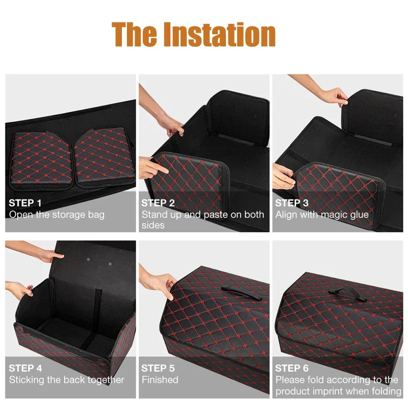 Multipurpose Collapsible Car Trunk Storage Organizer Lid Car