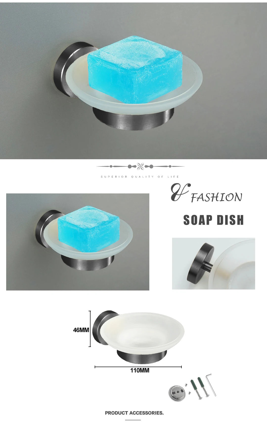 Gray Bathroom Hardware Cup Rack Towel Rack Toilet
