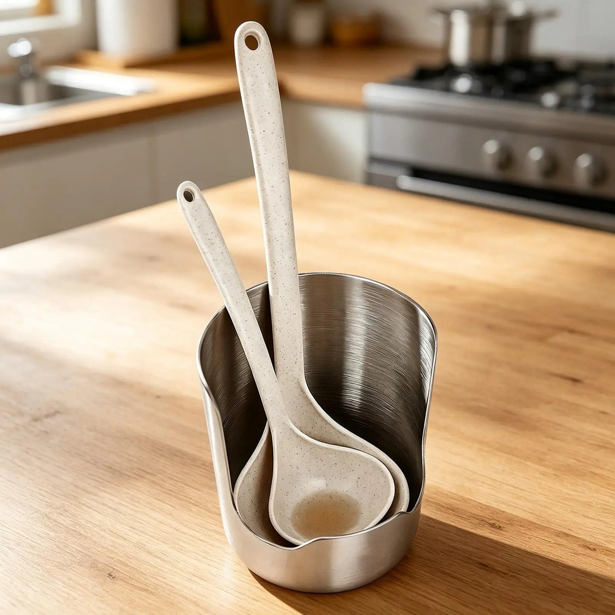 Spoon Rest Stainless Steel Upright Storage Organizer Spoon