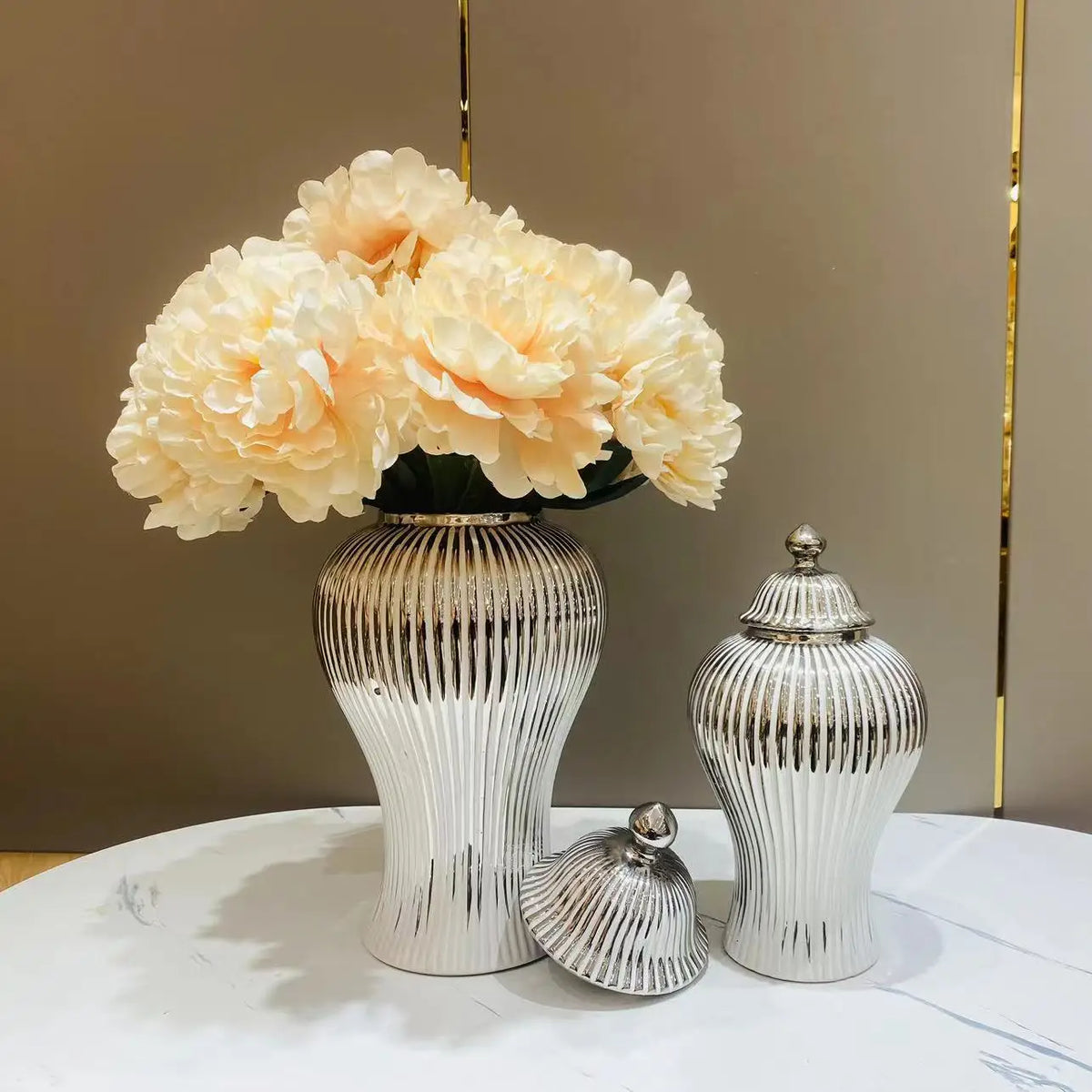 Vase Ceramic Luxury Electroplated General Jar European Ceramic