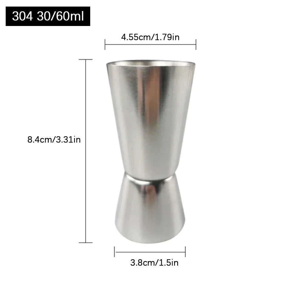 Stainless Steel Measuring Cups 15/30ml 25/50ml 30/60ml Bar