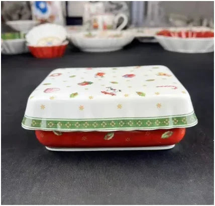 German Bao Tableware Christmas Biscuits Plate Dish Rectangular