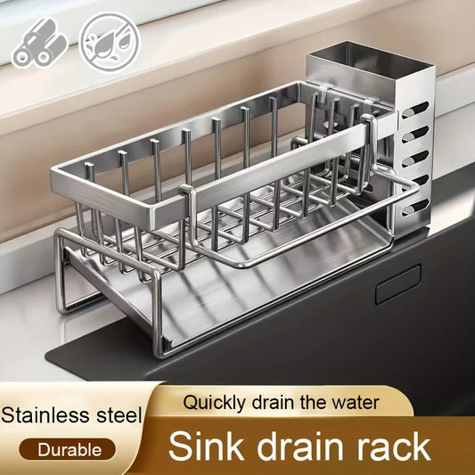 Sink Cleaning Storage Rack Stainless Steel Drain Rack