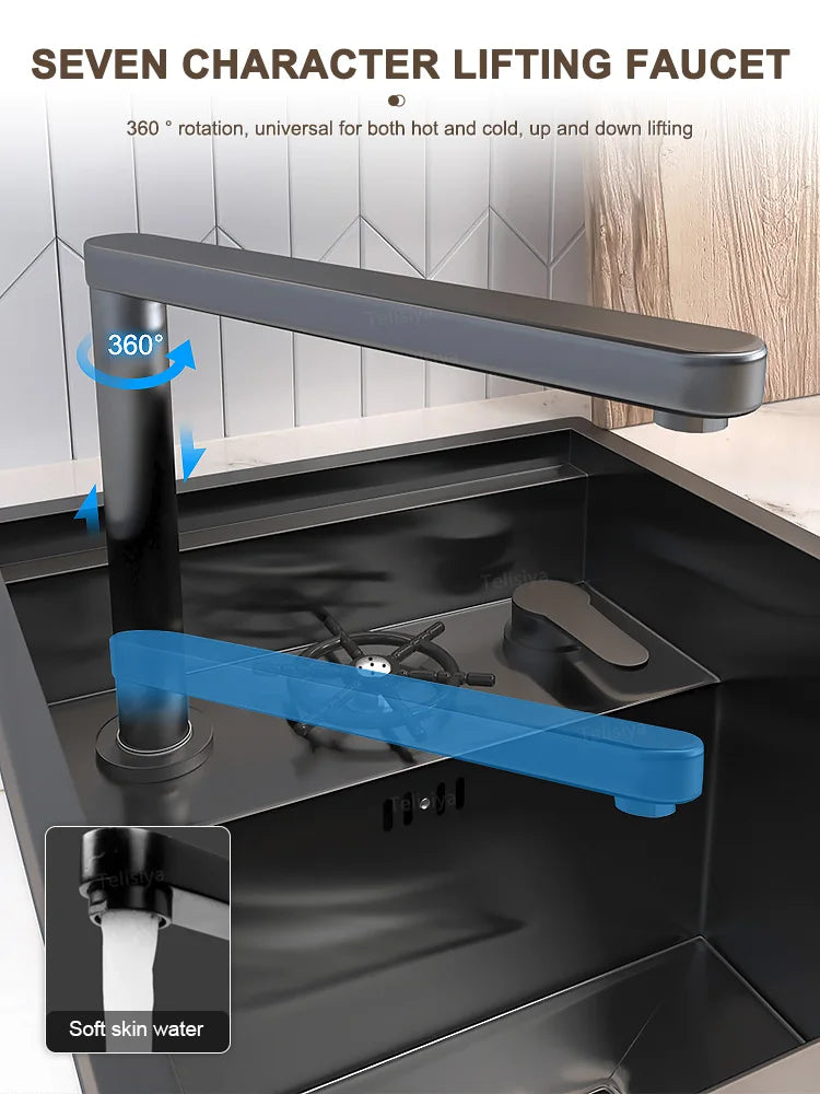 Hidden Bar Apartment Stainless Steel Sink Hand Wash