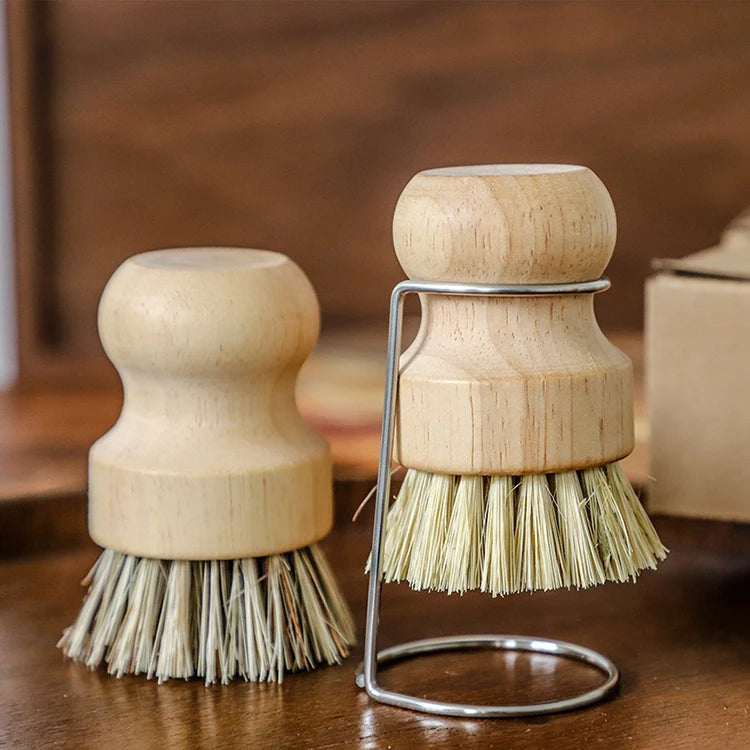 Wooden Dish Brush Natural Sisal Coconut Durable Cleaning