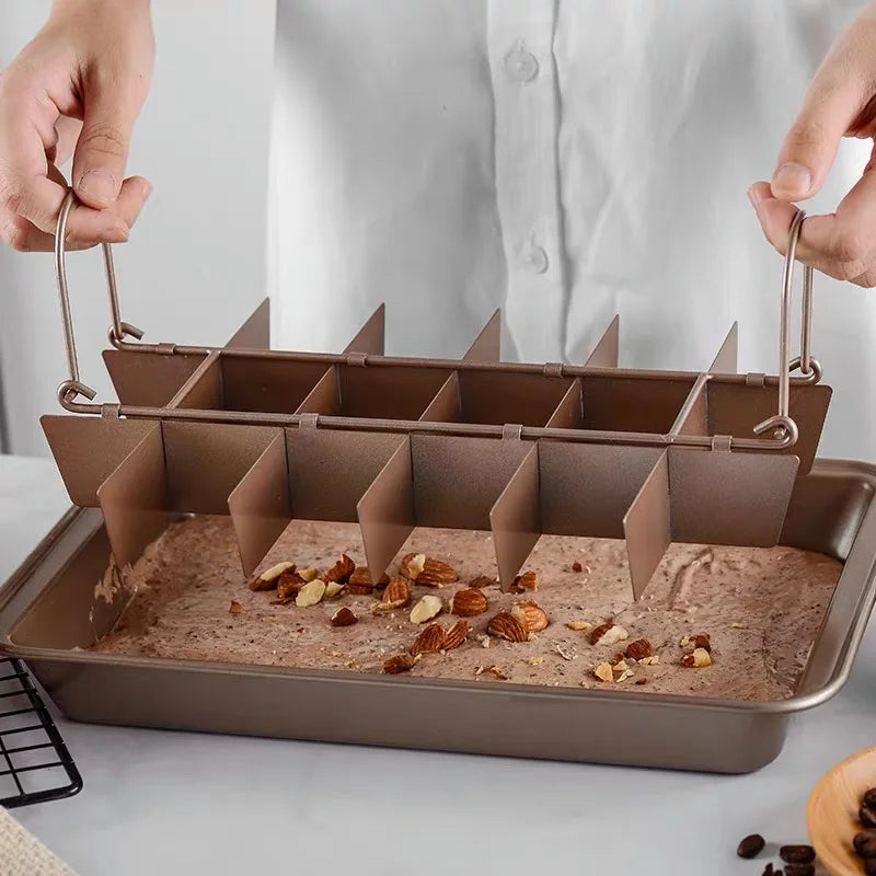 1pc Brownie Cake Pan Dividers Stainless Steel Loaf