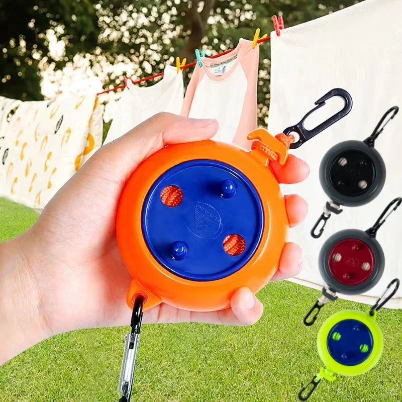 8m Non-Perforated Clothesline Retractable Travel Drying Rack