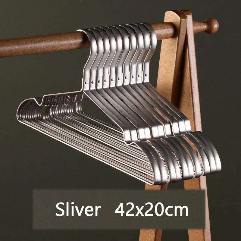 10pcs Matte Gold Hanger Clothes Horse Aluminum Alloy
