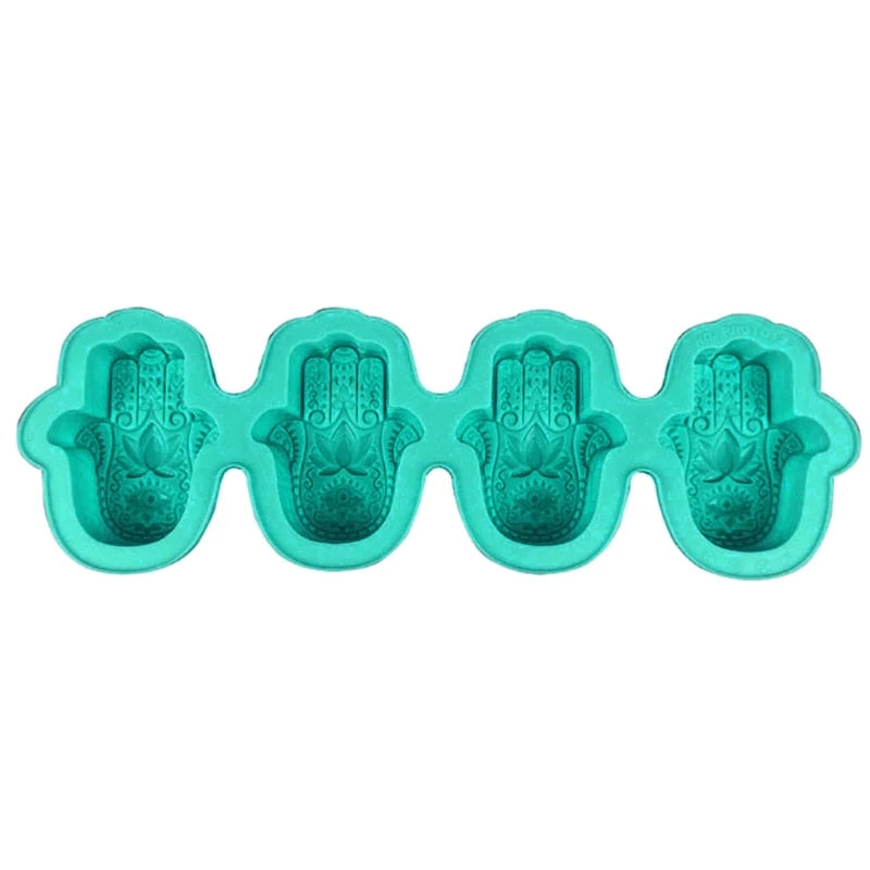 Lotus Hamsa Hand Epoxy Resin Silicone Mold Hand
