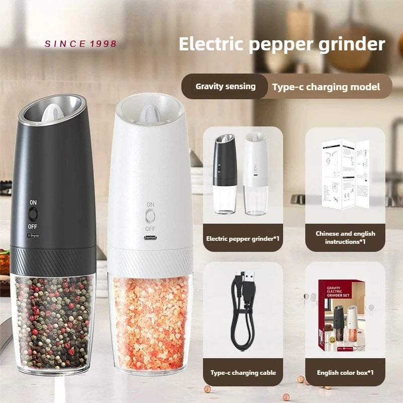 Usb Rechargeable Electric Salt Pepper Grinder Adjustable