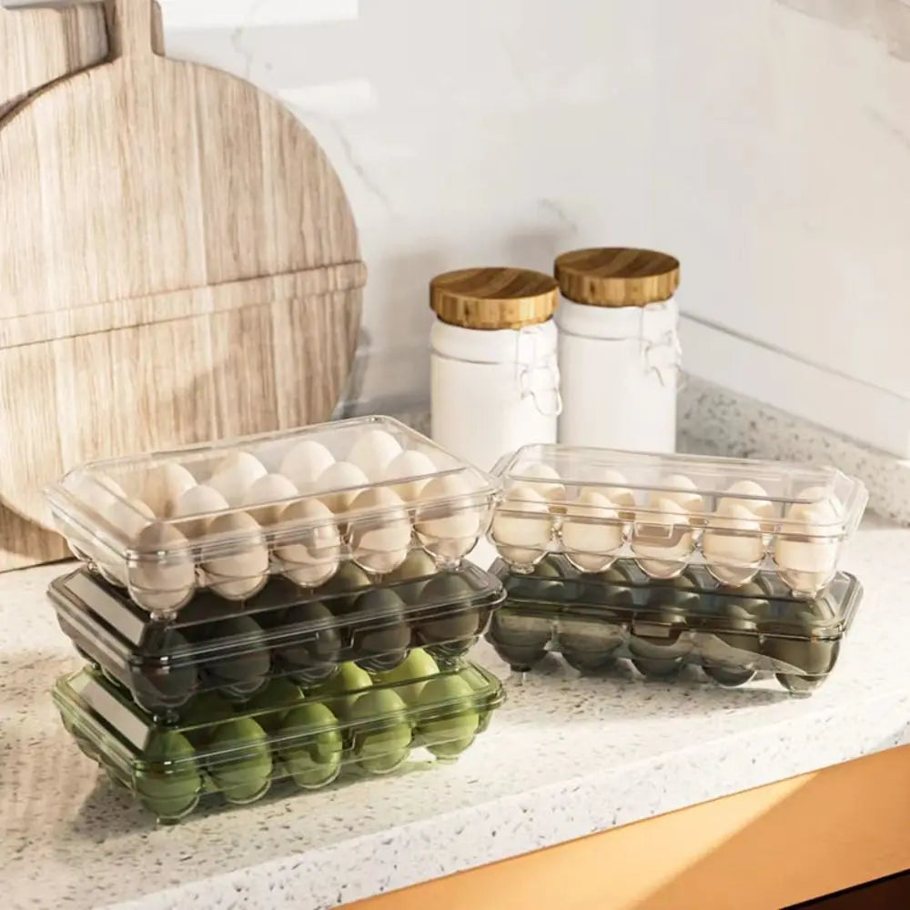 10/15 Grids Egg Box Anti-Fall Eggs Case Transparent