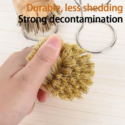 Wooden Dish Brush Natural Sisal Coconut Durable Cleaning