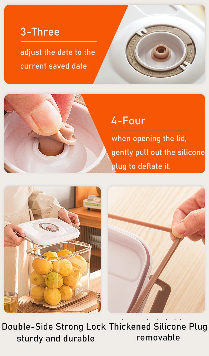 Vacuum Food Storage Box Fresh-Keeping Canister Sealed Storage