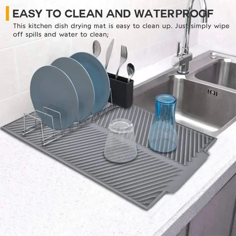 1pc Silicone Drain Pad Drying Mat Pots Dish