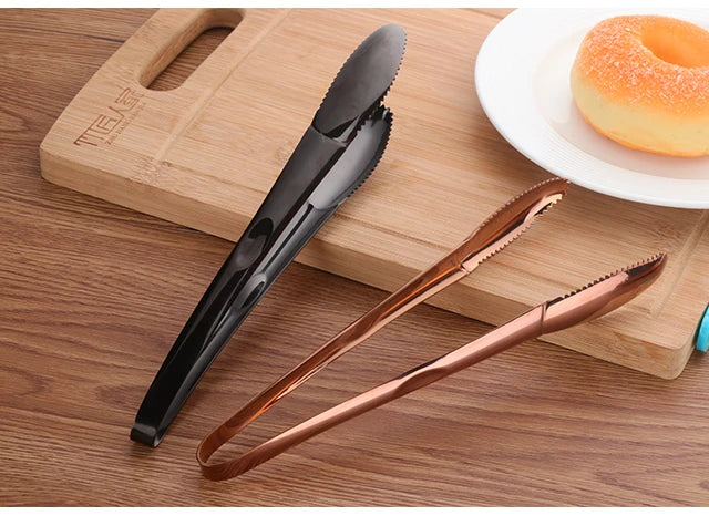 1/2pcs Ice Tongs Stainless Steel Gold Bbq Tong