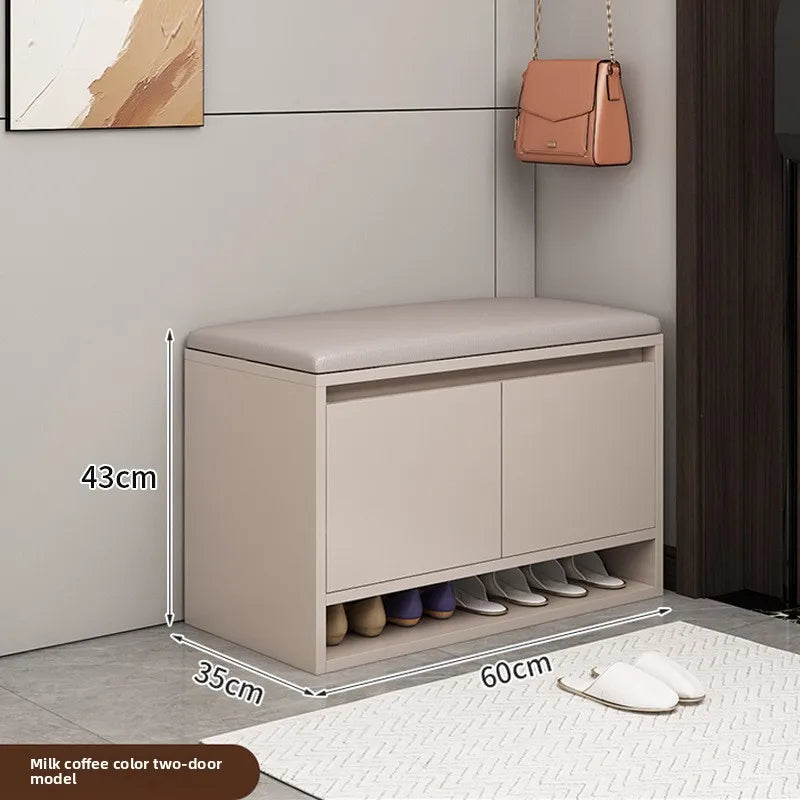 Shoe Storage Bench Cushion Seat Entryway Shoe Cabinet