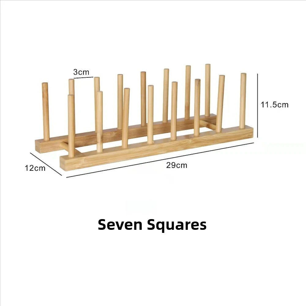 Diy Locker Bamboo Drain Rack Wooden Plate Rack