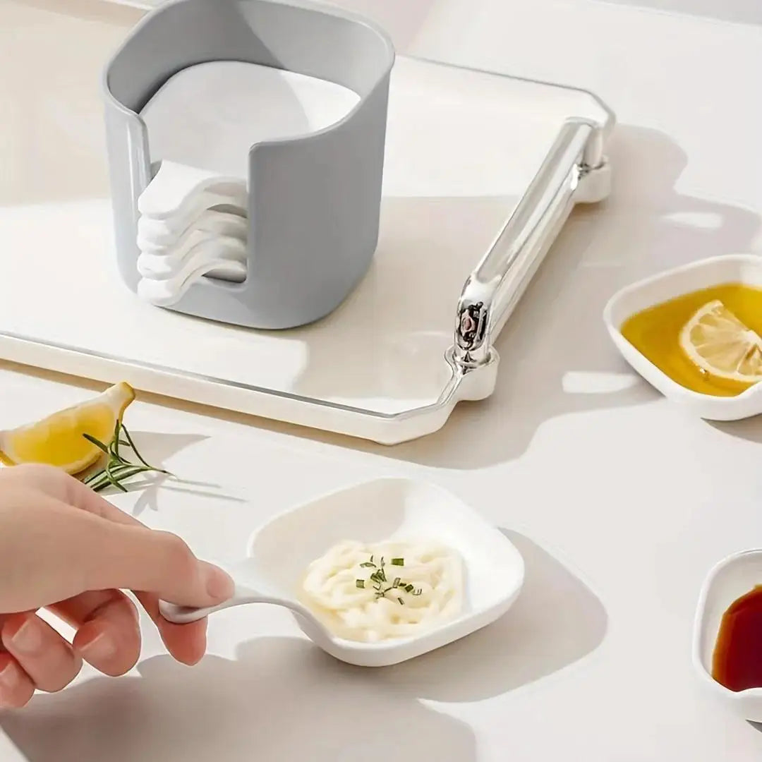 7pcs/Set Sauce Dish Dipping Bowls Plastic Seasoning Dish