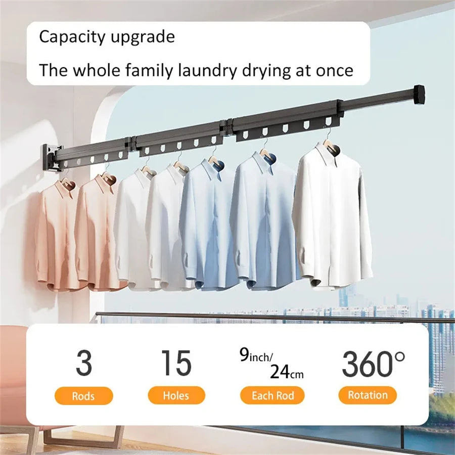 No Punching Folding Clothes Dryer Wall Mounted Drying