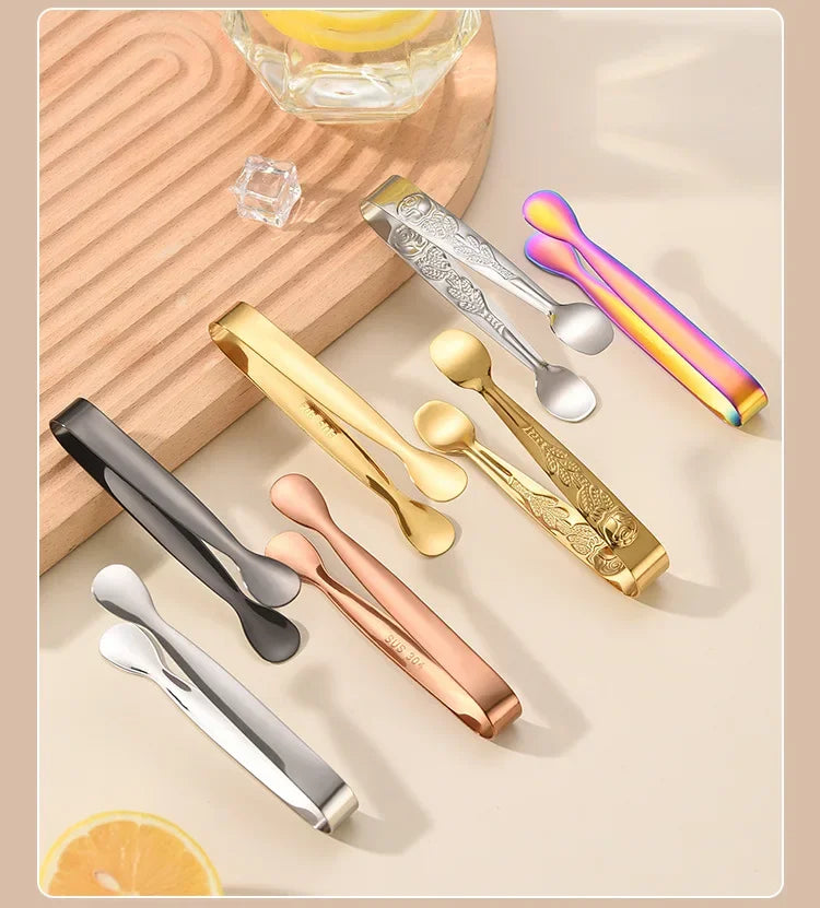 1pcs Stainless Steel Ice Tongs - Professional Sugar