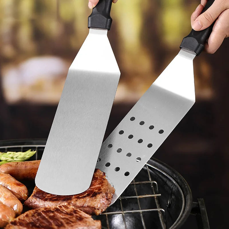 Stainless Steel Scraper Cooking Spatula Barbecue Spatula Plate