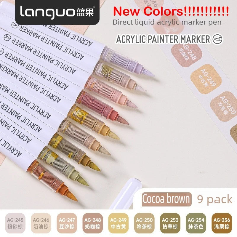 Languo 288/9 Colors Direct Liquid Acrylic Marker Soft