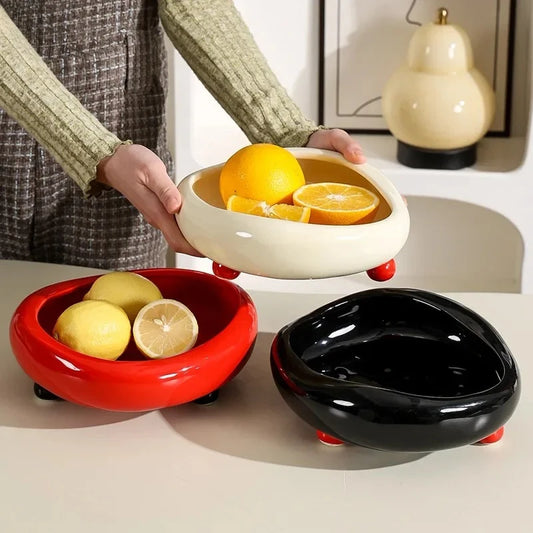 Ceramic Fruit Bowl Salad Bowl Fruit Basket Candy