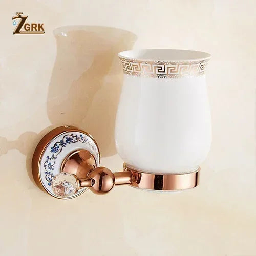 Zgrk Luxury Bathroom Hardware Wall Mount Rose Gold