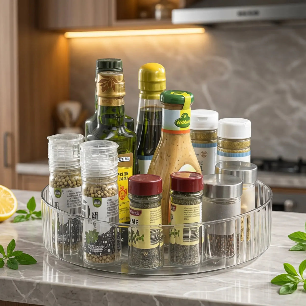 360 Rotating Tray Lazy Susan Fridge Organizer Turntable