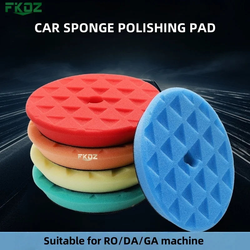 6/7 Inch Concave Triangle Car Polishing Sponge Pad