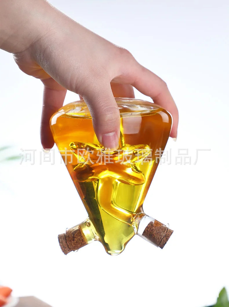 2-In-1 Double Layer Bottle Sauce Oil Vinegar Glass