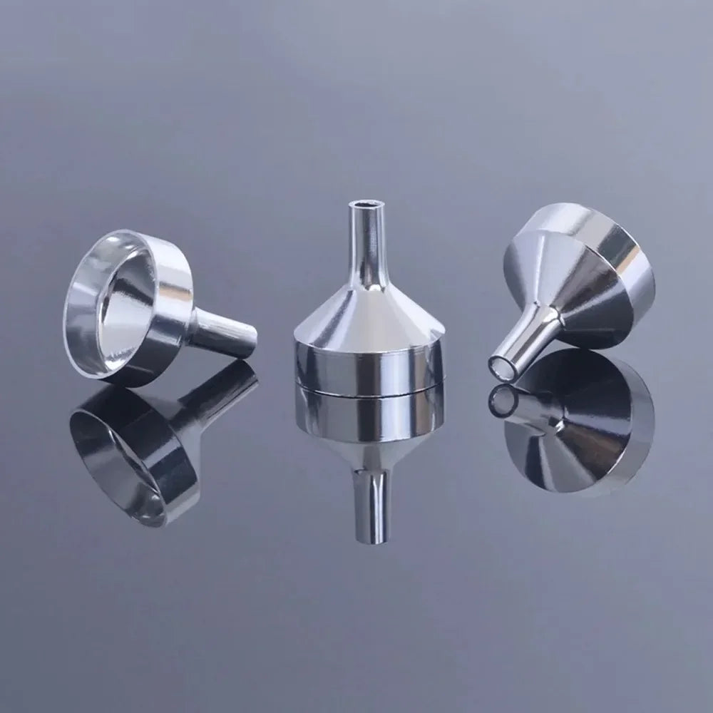10pcs Metal Mini Funnel Oil Liquid Funnel Detachable