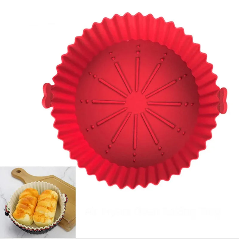 Silicone Air Fryer Baking Tray Reusable Baking Basket