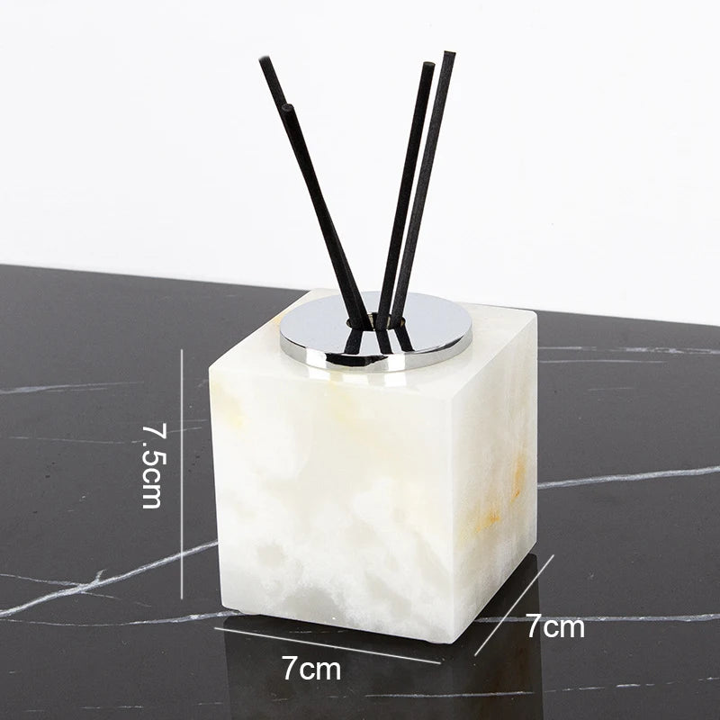 White Onyx Natural Marble Bathroom Luxury Soap Dispenser