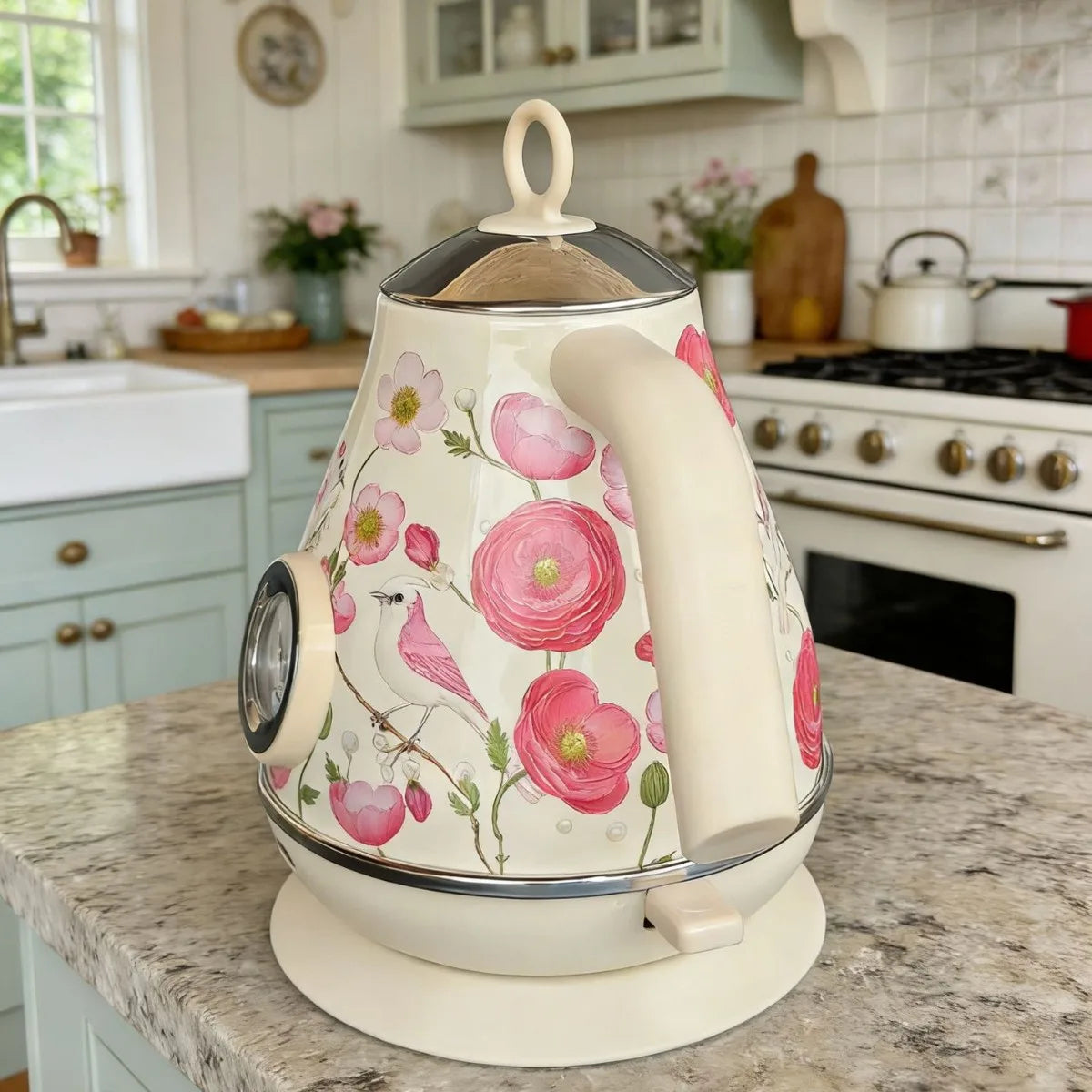 7l Retro Paint Electrc Kettle Temperature Display Boiling