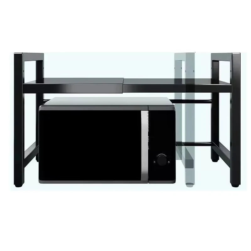 Height Adjustable Microwave Stand Heavy Duty 2-Tier Storage