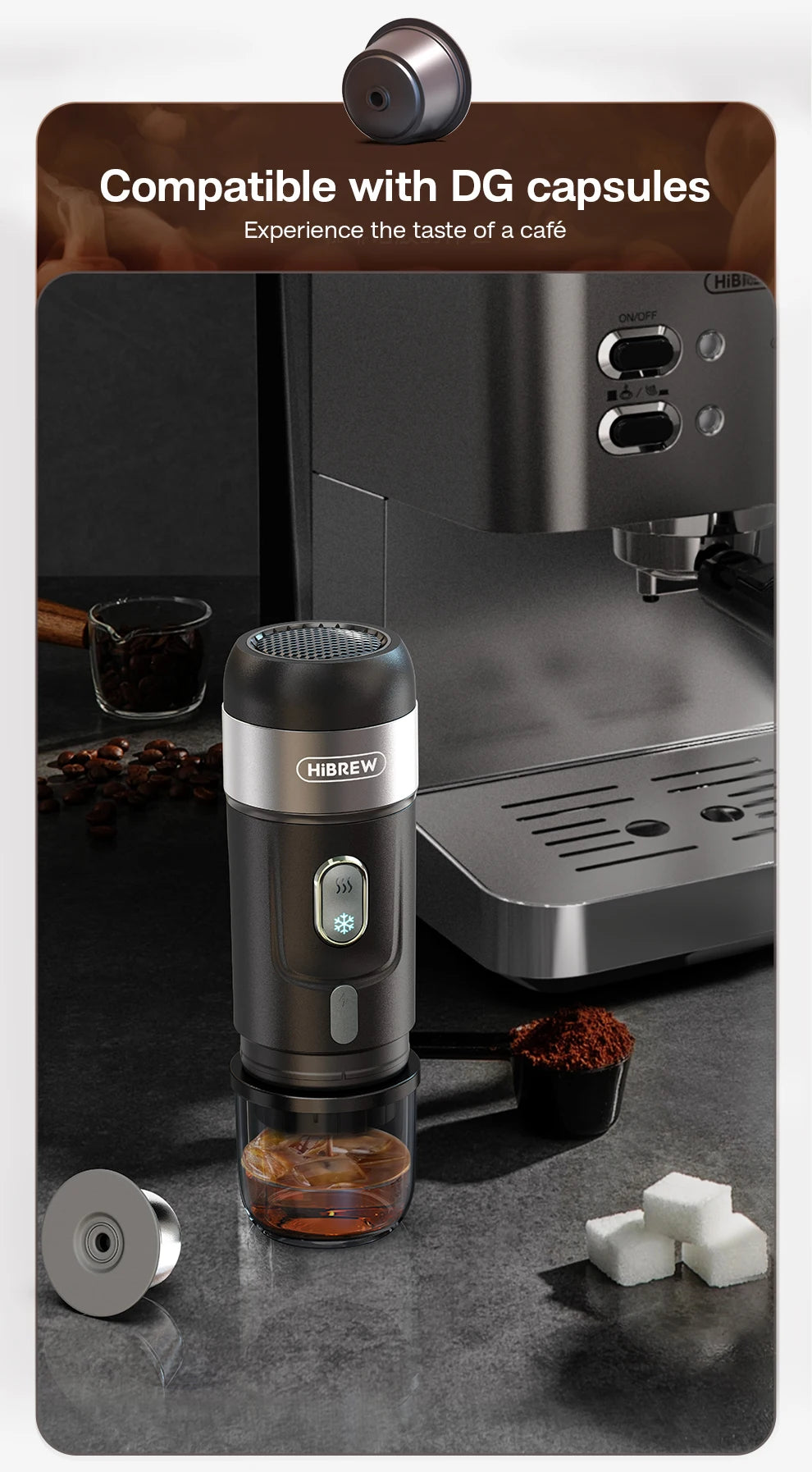 Hibrew Coffee Machine Expresso Coffee Maker Fit Nexpresso