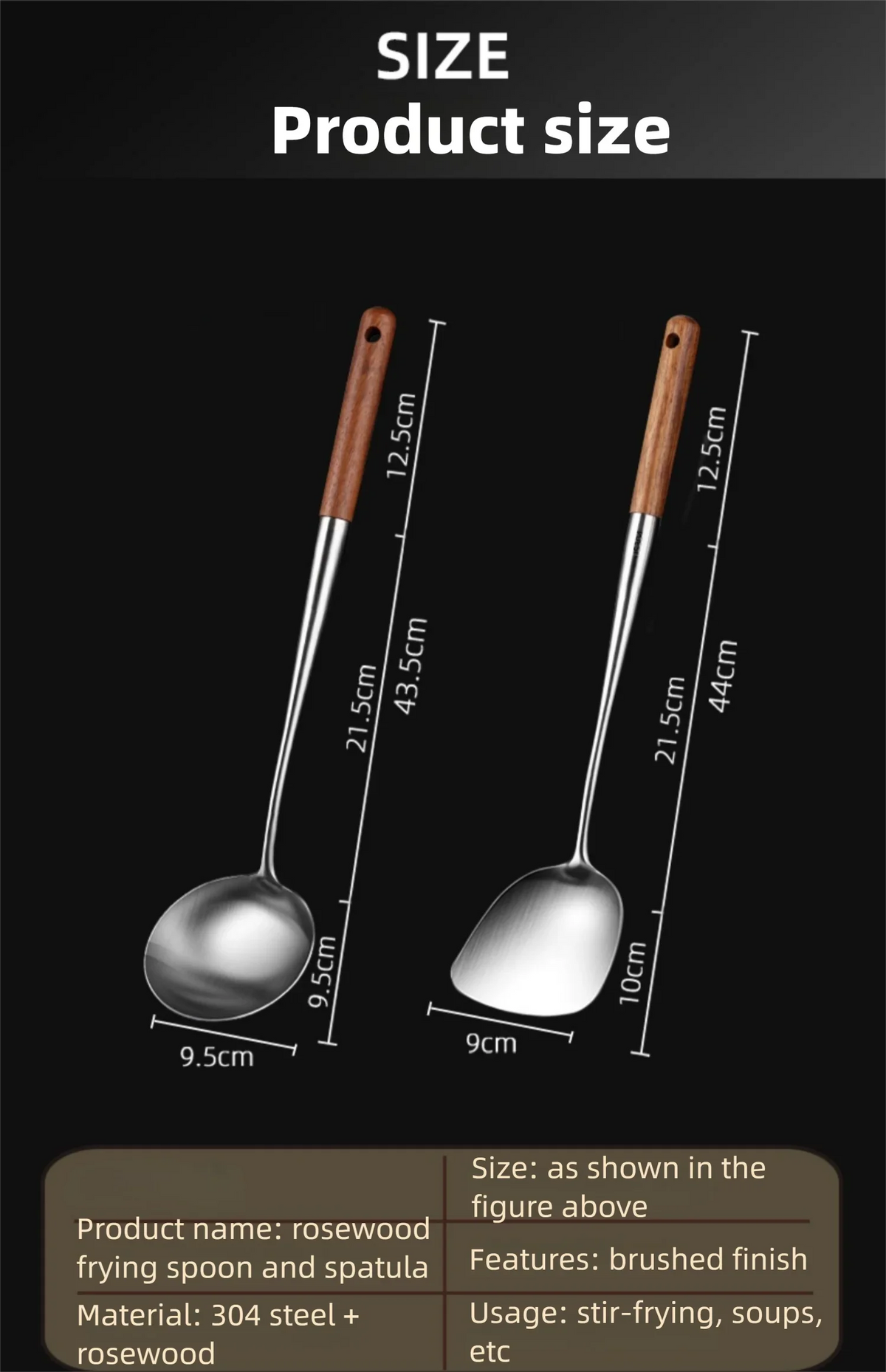 Utensils Wok Spatula Iron Ladle Spatula Stainless Steel