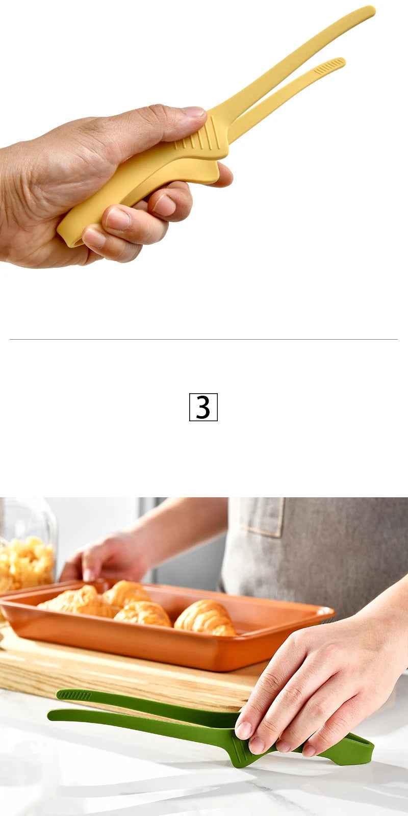 1/4pcs Food Tongs Bbq Tweezer Clip Silicone Picnic