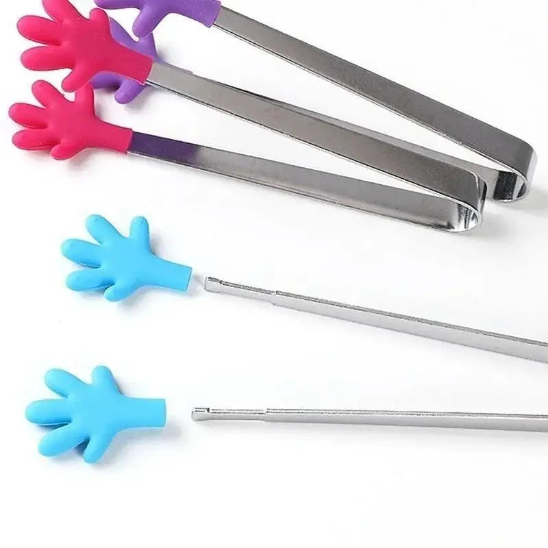 Creative Colorful Palm Stainless Steel Handle Silicone Mini