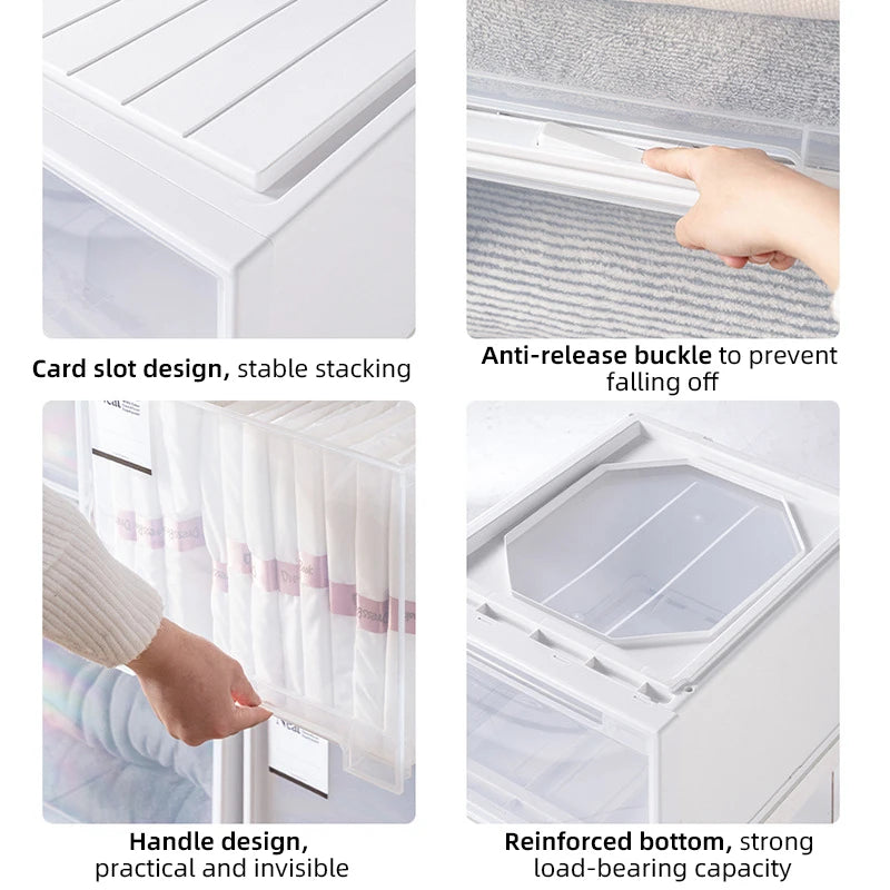 Stacking Storage Drawer Boxes Large Capacity Wardrobe Drawer