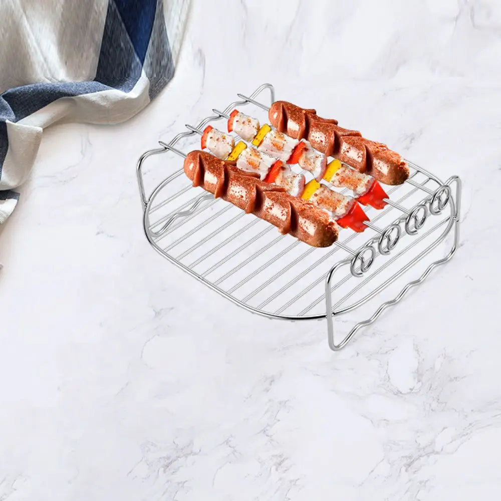 Baking Tray Skewers Air Fryer Stainless Steel Holder